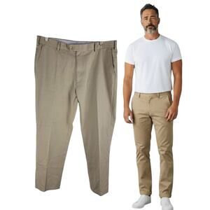 Peter Millar Core Raleigh Washed Twill Pants Straight Leg Beige size 38